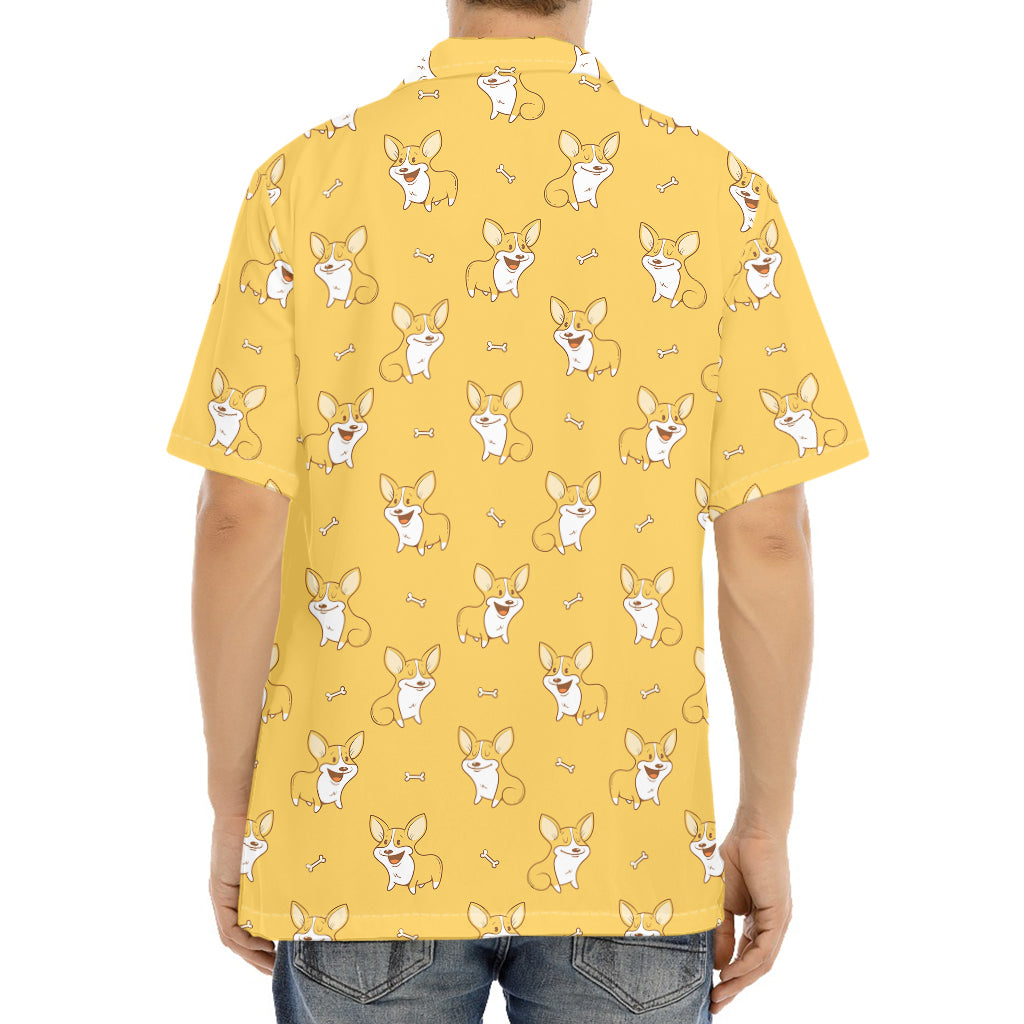 Little Corgi Pattern Print Aloha Shirt