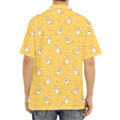 Little Corgi Pattern Print Aloha Shirt