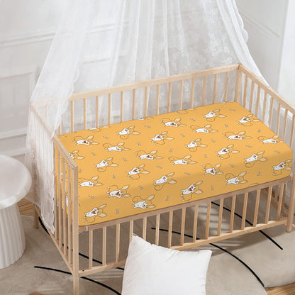Little Corgi Pattern Print Baby Crib Sheet