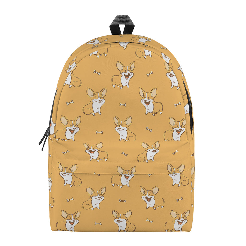 Little Corgi Pattern Print Backpack