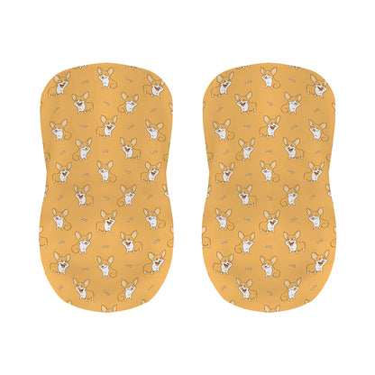Little Corgi Pattern Print Bar Stool Covers