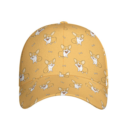 Little Corgi Pattern Print Baseball Cap