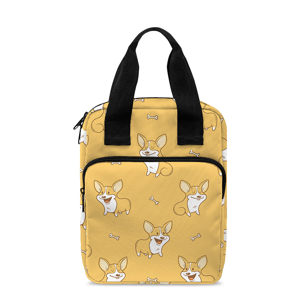 Little Corgi Pattern Print Bible Tote Bag