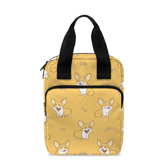 Little Corgi Pattern Print Bible Tote Bag
