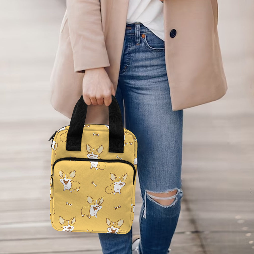 Little Corgi Pattern Print Bible Tote Bag