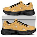 Little Corgi Pattern Print Black Chunky Shoes