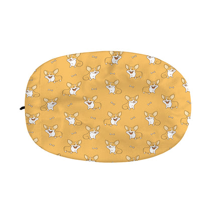 Little Corgi Pattern Print Car Side Mirror Covers
