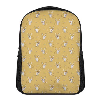 Little Corgi Pattern Print Casual Backpack
