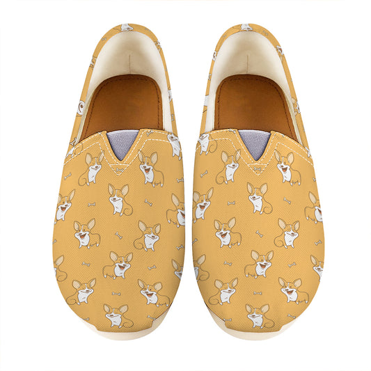 Little Corgi Pattern Print Casual Shoes