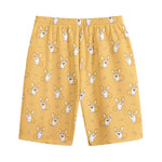 Little Corgi Pattern Print Cotton Shorts