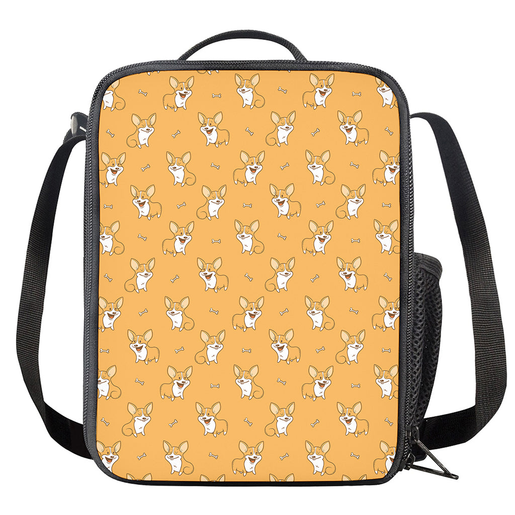 Little Corgi Pattern Print Crossbody Lunch Bag