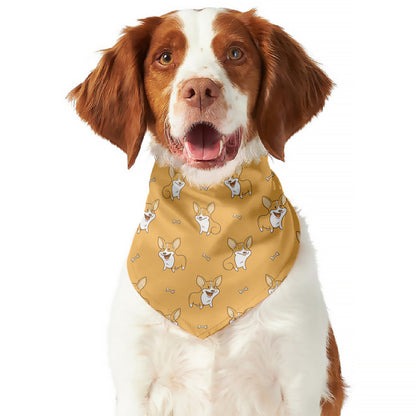 Little Corgi Pattern Print Dog Bandana
