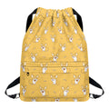 Little Corgi Pattern Print Drawstring Backpack