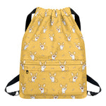 Little Corgi Pattern Print Drawstring Backpack
