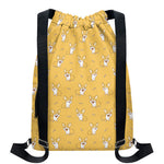 Little Corgi Pattern Print Drawstring Backpack