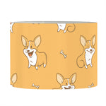 Little Corgi Pattern Print Drum Lamp Shade