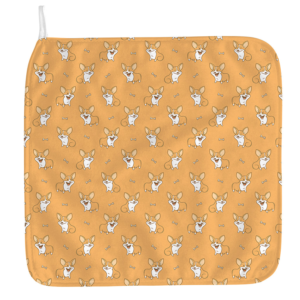 Little Corgi Pattern Print Hand Towel