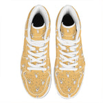 Little Corgi Pattern Print High Top Leather Sneakers