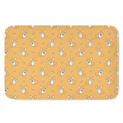Little Corgi Pattern Print Indoor Door Mat