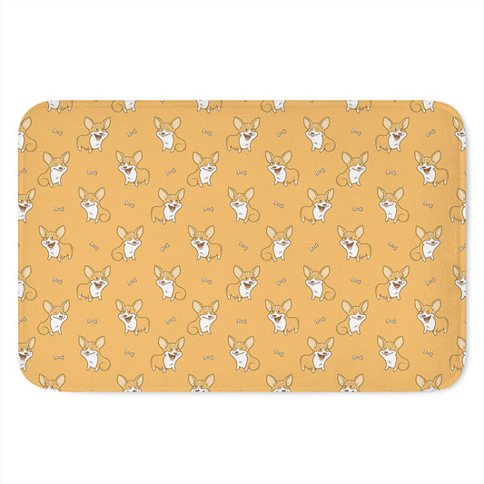 Little Corgi Pattern Print Indoor Door Mat