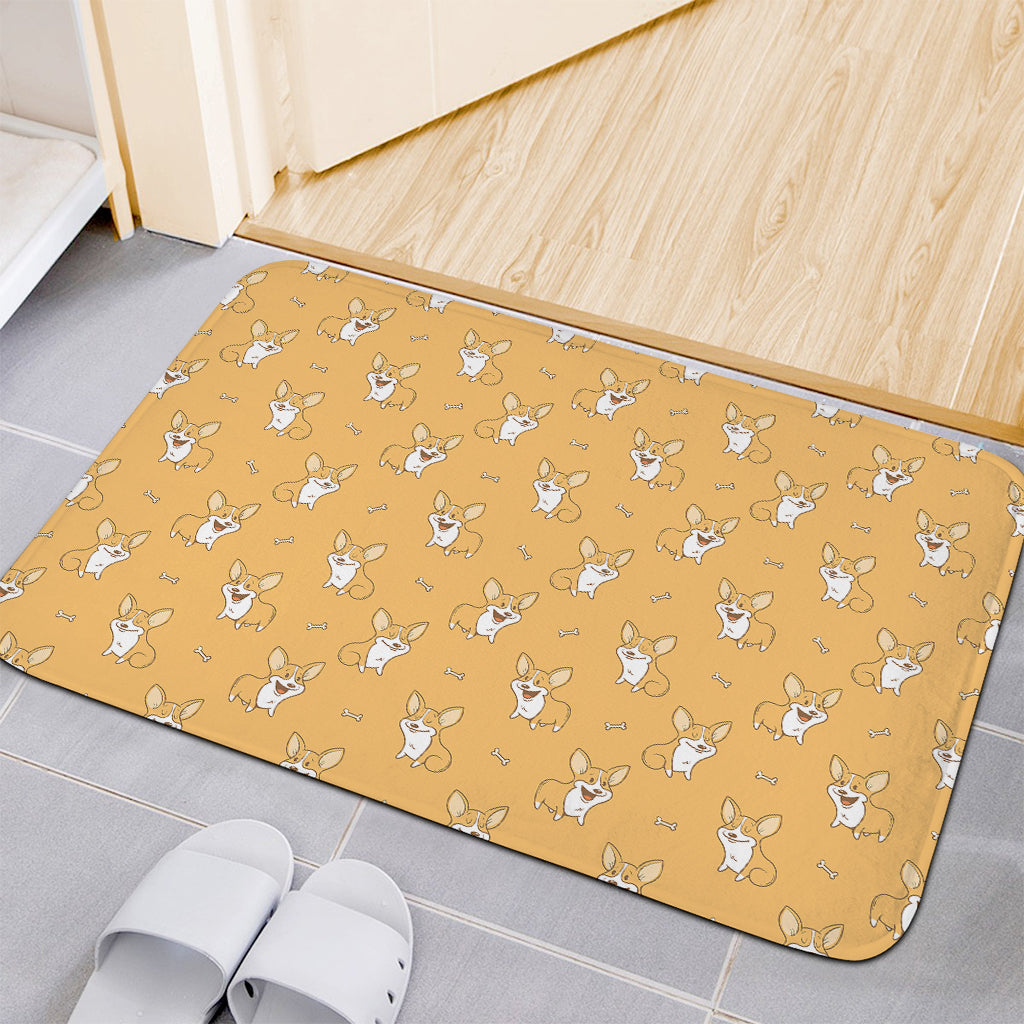 Little Corgi Pattern Print Indoor Door Mat