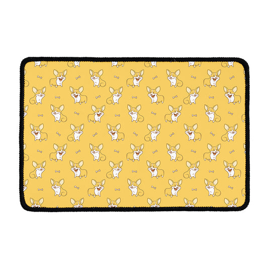 Little Corgi Pattern Print Kitchen Mat