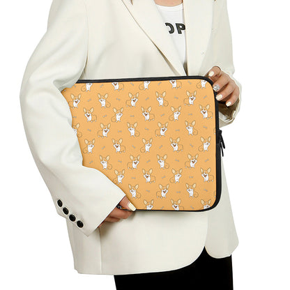 Little Corgi Pattern Print Laptop Sleeve