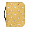Little Corgi Pattern Print Leather Bible Cover