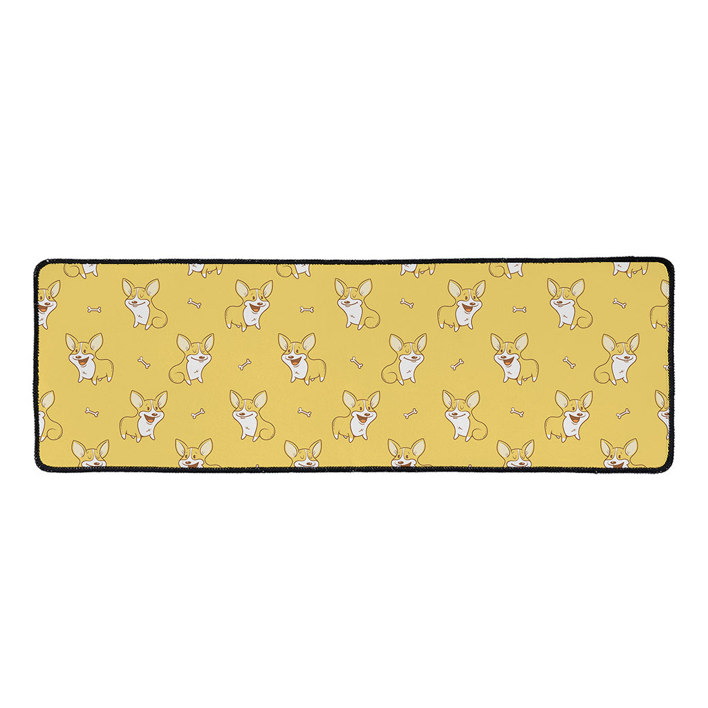 Little Corgi Pattern Print Long Kitchen Mat