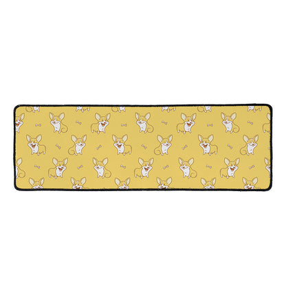 Little Corgi Pattern Print Long Kitchen Mat