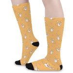 Little Corgi Pattern Print Long Socks