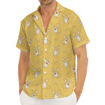 Little Corgi Pattern Print Men's Deep V-Neck Shirt