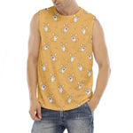 Little Corgi Pattern Print Men's Fitness Tank Top