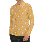 Little Corgi Pattern Print Men's Long Sleeve Rash Guard