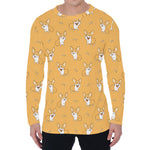 Little Corgi Pattern Print Men's Long Sleeve T-Shirt