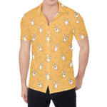 Little Corgi Pattern Print Men's Shirt