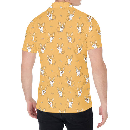 Little Corgi Pattern Print Men's Shirt