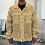 Little Corgi Pattern Print Men's Shirt Jacket