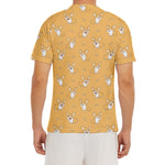 Little Corgi Pattern Print Men's Short Sleeve Rash Guard