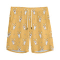 Little Corgi Pattern Print Men's Athletic Shorts