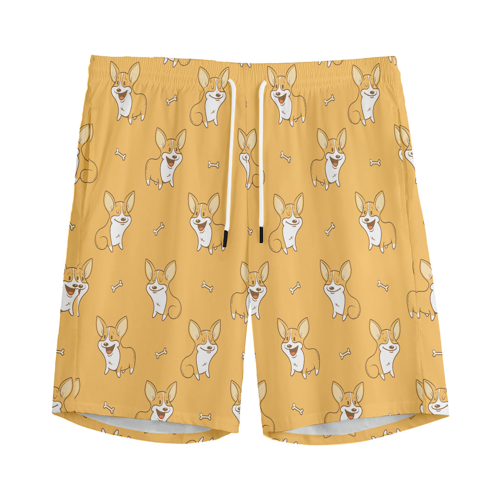 Little Corgi Pattern Print Men's Sports Shorts