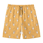 Little Corgi Pattern Print Men's Swim Trunks