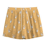 Little Corgi Pattern Print Mesh Shorts