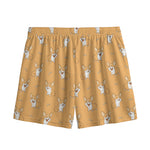 Little Corgi Pattern Print Mesh Shorts