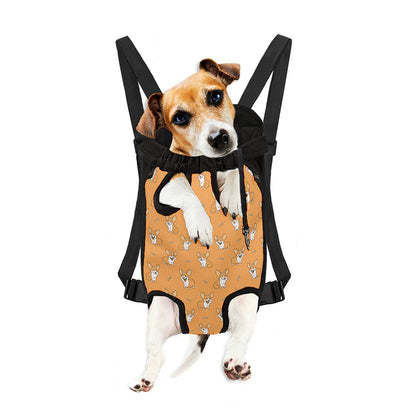 Little Corgi Pattern Print Pet Carrier Backpack