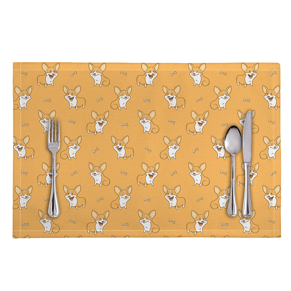 Little Corgi Pattern Print Placemat