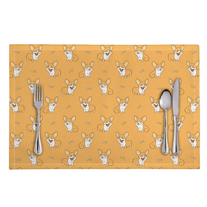 Little Corgi Pattern Print Placemat