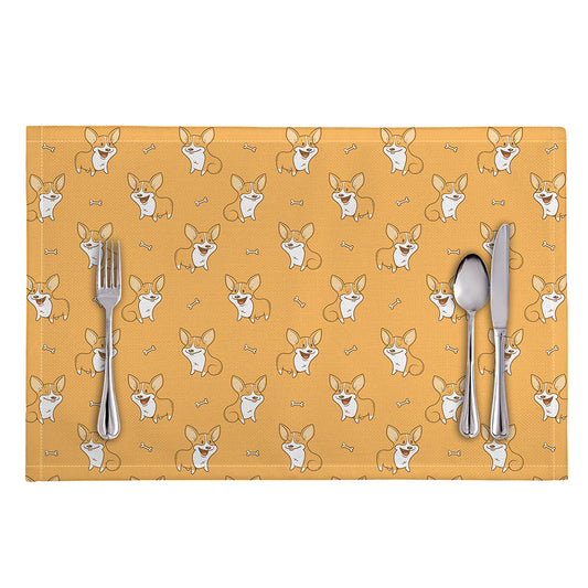 Little Corgi Pattern Print Placemat