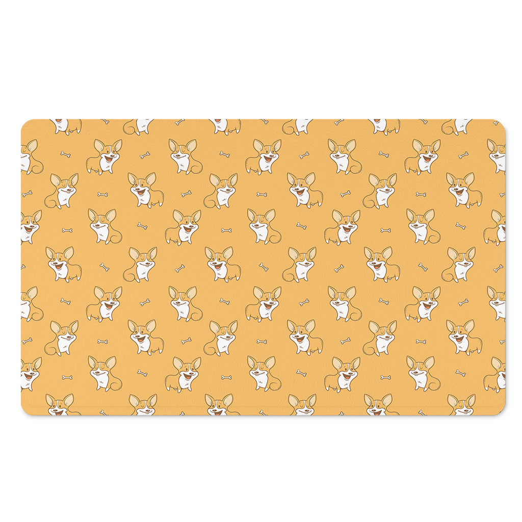 Little Corgi Pattern Print Polyester Doormat
