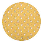 Little Corgi Pattern Print Round Blanket